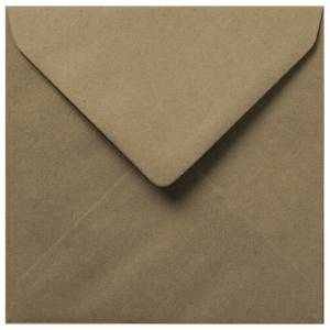 Sobres cuadrados - Sobre Marrón Kraft textura Reciclado Cuadrado 